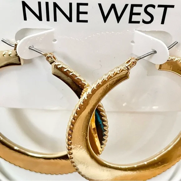 Hoops New! Nine West earrings - Picture 2 of 7